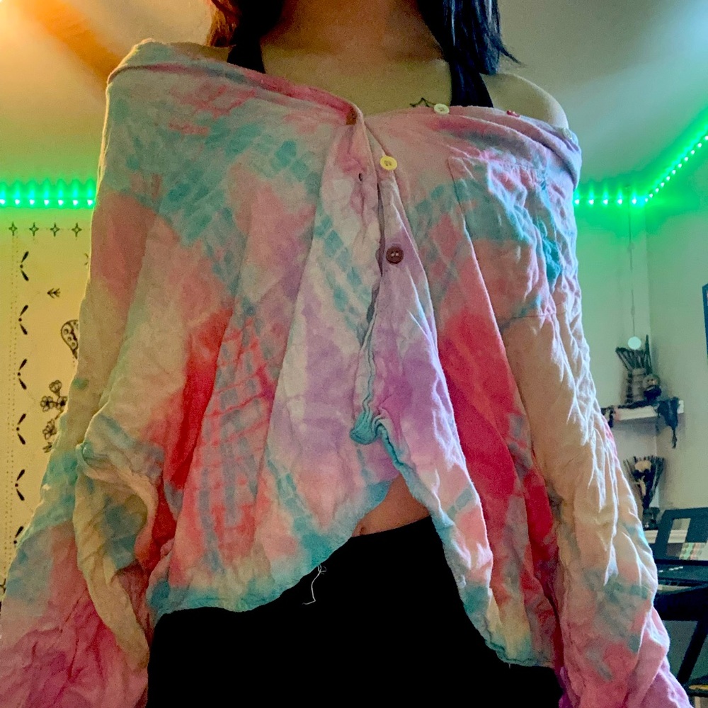 Multicolored/Tie Dye Button Up